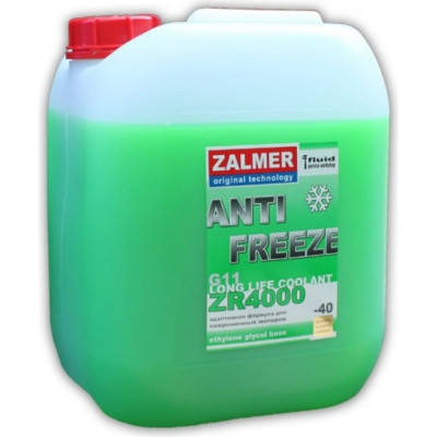 ZALMER Антифриз Antifreeze ZR4000 LLC G11 зеленый -40С 10кг нетто ZR40G010