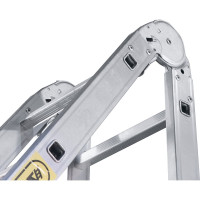 Лестница алюминиевая Алюмет 2х5 ступеней двухсекционная шарнирная профессиональная T205