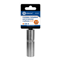 Глубокая торцевая головка КОБАЛЬТ 1/2, 14мм, Cr-V 644-054