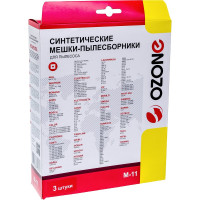 Мешки-пылесборники синтетические (3 шт; с микрофильтром) для CONTI, FIRSTLINE, MOBILO и др OZONE M-11