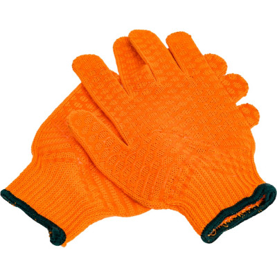 Трикотажные перчатки Зубр с противоскользящим двусторонним перекрестным покрытием (размер L-XL) 11278-XL