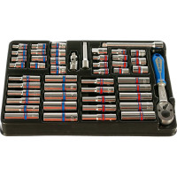 Набор торцевых головок с принадлежностями (1/4", ложемент, 48 предметов) KING TONY 9-2548CR