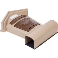 Почтовый ящик Цикл ЭЛИТ бежевый с коричневым 4607156366866