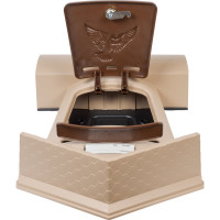 Почтовый ящик Цикл ЭЛИТ бежевый с коричневым 4607156366866