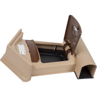 Почтовый ящик Цикл ЭЛИТ бежевый с коричневым 4607156366866