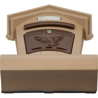 Почтовый ящик Цикл ЭЛИТ бежевый с коричневым 4607156366866