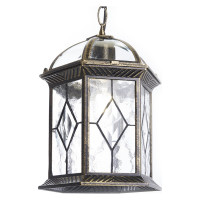 Садово-парковый светильник, шестигранный на цепочке 60W E27 230V, черное золото Feron PL134 11337