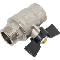 Шаровый кран Н/В Ду-25 /1" бабочка черная Bugatti OREGON 3070070