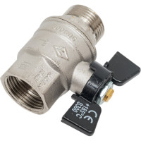 Шаровый кран Н/В Ду-25 /1" бабочка черная Bugatti OREGON 3070070