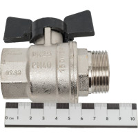 Шаровый кран Н/В Ду-25 /1" бабочка черная Bugatti OREGON 3070070