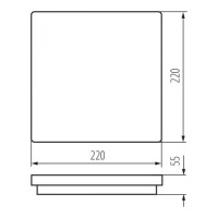 Накладной светодиодный квадратный светильник KANLUX BENO N 18W NW-L-GR/ 33349