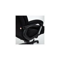 Кресло TetChair DUKE флок/ткань черный/черный 35/TW-11 14040