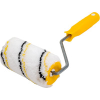 Малярный валик РемоКолор с рукояткой Микрофибра, ось 6мм, D40мм, 100мм, красная рукоятка, 04-2-610