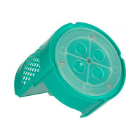 Настольный пластиковый набор Attache Оптима 14 предметов, бирюзовый, 6 отделений, вращающийся 1202378