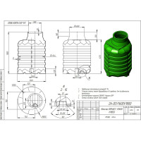 Кессон ASPLAST Димакс с крышкой и манжетой d 125-133 D-26P01-KS1-1800L-G-M