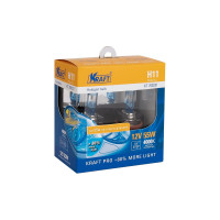 Автолампа KRAFT H11 12v 55w PGJ19-2 Pro +80% more light 2шт KT 700231