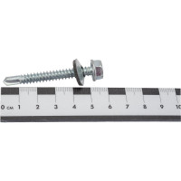 Кровельные саморезы ВИРТУОЗ 6,3х51 мм, цинк 10 шт 03423