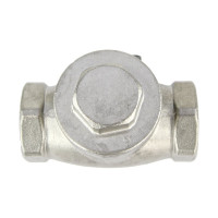 Клапан обратный SCV-316 1″ Ду25 DN.ru Ру16 муфтовый, поворотный, нержавеющая сталь D100-00495