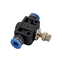 Фитинг-дроссель (пневмодроссель) цанговый 6 мм SHPI SCF 06