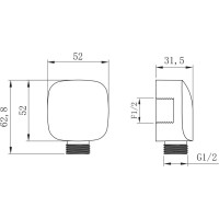 Встраиваемое подключение для душевого шланга Lemark LM8085C