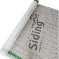 Влаго-ветрозащитная однослойная мембрана с двумя клеевыми Megaflex Siding A ш 1.6, 35 м2 MFSID.160.35