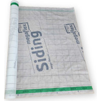 Влаго-ветрозащитная однослойная мембрана с двумя клеевыми Megaflex Siding A ш 1.6, 35 м2 MFSID.160.35