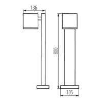 Парковый светильник столбик KANLUX GORI 80/ 29003
