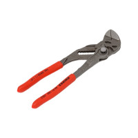Переставные клещи-ключ Knipex 180 мм, 40 мм (1 1/2"), серые, 1К ручки, KN-8601180SB