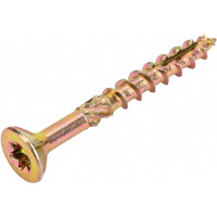 Саморез INFIX4.5х40, 500 шт., для дерева, с фрезой, потайной, желтый цинк, TX25 66092