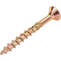 Саморез INFIX4.5х40, 500 шт., для дерева, с фрезой, потайной, желтый цинк, TX25 66092