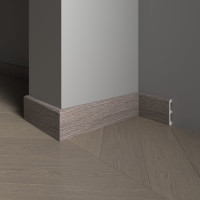 Плинтус напольный ударопрочный влагостойкий (серый; 80Х13Х2400 мм) Decor-Dizayn 706-80SH