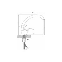 Смеситель для кухни Diadonna с высоким изливом D80-559111