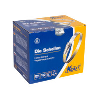 Хомут KRAFT 40-60 мм, нержавеющая сталь, уп. 50 шт. KT 880408