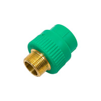 Комбинированная муфта с наружной резьбой Blue Ocean 25x3/4", полипропиленовая, зеленая PPRF/EA(G)-25x3/4"