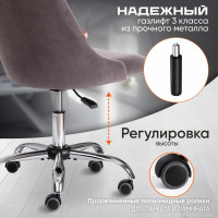 Кресло TetChair SWAN флок серый 29 15330