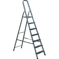 Алюминиевая стремянка Алюмет 7 ступеней с органайзером. Серия AM707AK