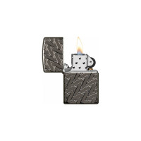 Зажигалка ZIPPO Armor с покрытием High Polish Black Ice, латунь/сталь, чёрная, 38x13x57 мм, 49173