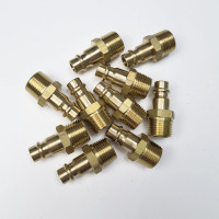 Штуцер быстроразъёмный латунный БРС НР 3/8", 10 шт Профитт 9277352