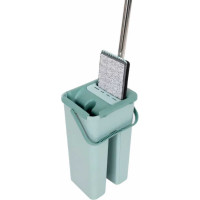 Швабра для пола Рыжий кот с насадкой из микрофибры и ведром Clean hands 310459