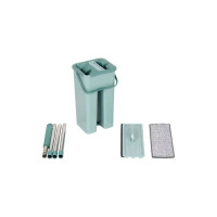 Швабра для пола Рыжий кот с насадкой из микрофибры и ведром Clean hands 310459