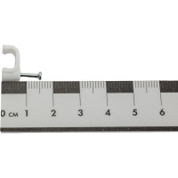 Плоская кабельная скоба duwi 8х3 мм, белая, 20 шт. 30326 8