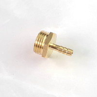 Наконечник латунный наружная резьба 1/2 х елочка 6 мм + хомут Профитт 4823433