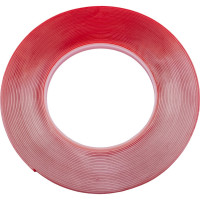 Акриловая двусторонняя клейкая лента Holex 6 мм х 10 м, 1 мм, прозрачная, блистер HAS-93908