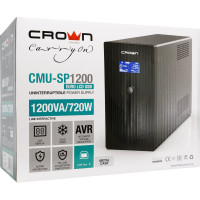Источник бесперебойного питания CROWN CMU-SP1200EURO LCD USB CM000001872