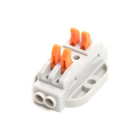 Строительно-монтажная клемма STEKKER для подключения фазных проводников 2 контактные группы, (1 ввод,1вывод на полюс) LD222-429 39501