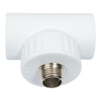 Переходной тройник VALFEX с наружной резьбой, 32x1/2"х32, белый 10128232