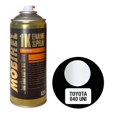 Краска MOBIHEL Toyota 040 белый, аэрозоль, 520 мл 41948302А