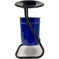 Металлическая уличная урна ПРОФМЕТСТИЛЬ синяя, с пепельницей 601