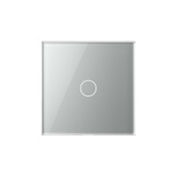 Панель для сенсорного выключателя LIVOLO 1 клавиша, цвет серый, стекло BB-C7-C1-15