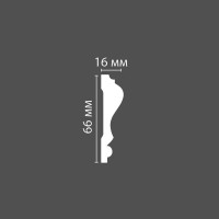 Молдинг Stenopol 66х16х2000 мм под покраску C722